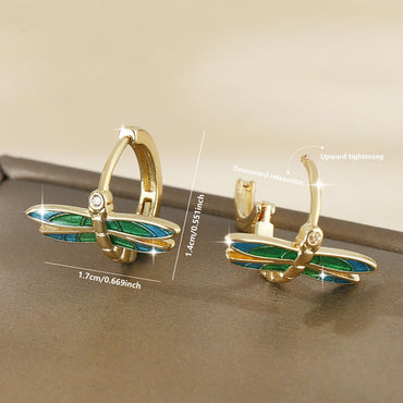 European And American-style Elegant And Fashionable Copper Dragonfly Drop Earrings - Zentrova - Alternative View European And American-style Elegant And Fashionable Copper Dragonfly Drop Earrings - Zentrova - Alternative View