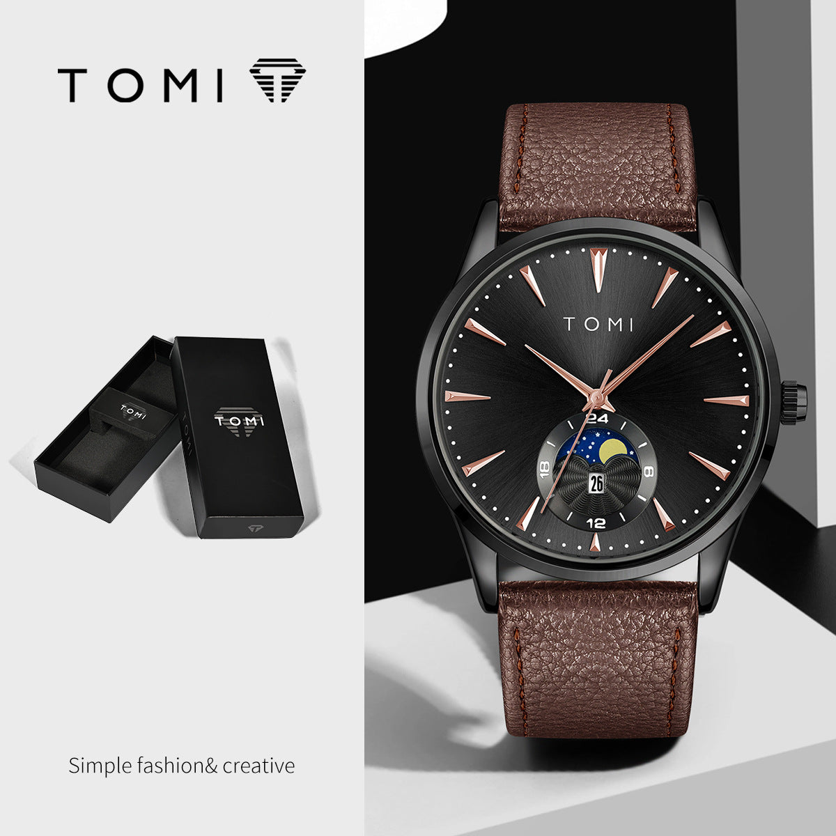 Korean-style Fashionable Round Watch For Men And Women, Simple And Casual - Zentrova Korean-style Fashionable Round Watch For Men And Women, Simple And Casual - Zentrova