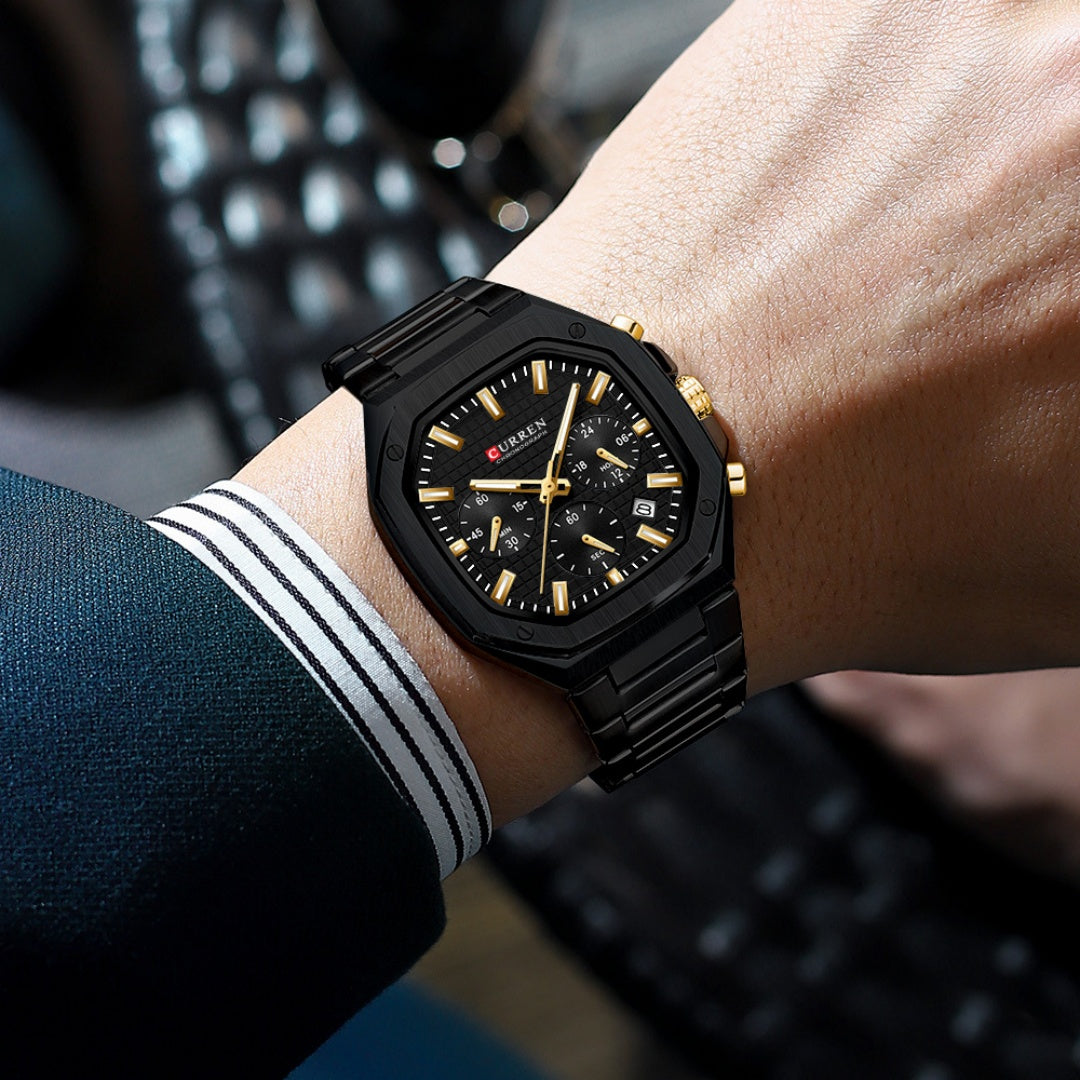 Men's Six-pin Calendar Business Steel Belt Watch - Zentrova Men's Six-pin Calendar Business Steel Belt Watch - Zentrova