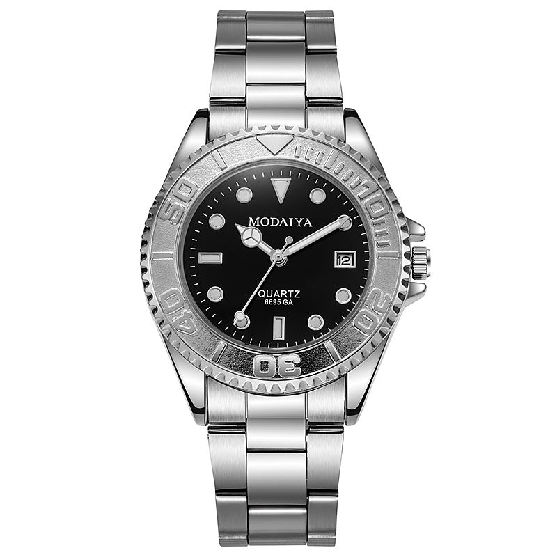 Silicone Steel Band Calendar Watch For Men Quartz Timepiece - Zentrova Silicone Steel Band Calendar Watch For Men Quartz Timepiece - Zentrova