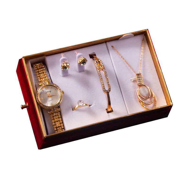 Goddess Festival With Hand Gift Set Watch Bracelet Necklace Ear Stud - Zentrova Goddess Festival With Hand Gift Set Watch Bracelet Necklace Ear Stud - Zentrova