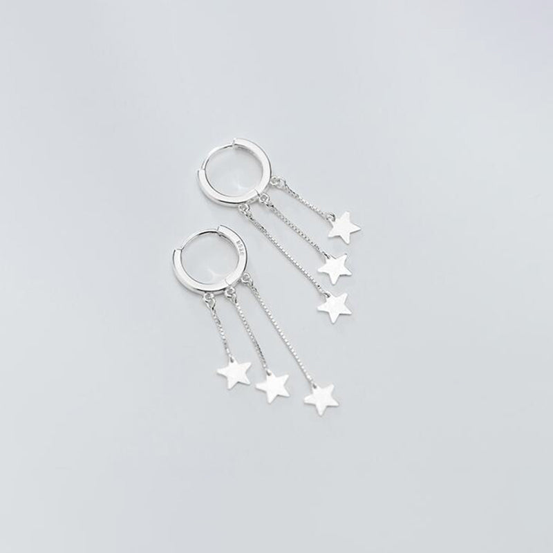 Fringed star pentagram earrings - Zentrova Fringed star pentagram earrings - Zentrova