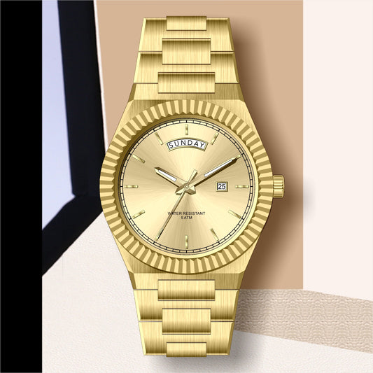 Business Gentleman's Log-Type Quartz Waterproof Steel Strap - Zentrova Business Gentleman's Log-Type Quartz Waterproof Steel Strap - Zentrova