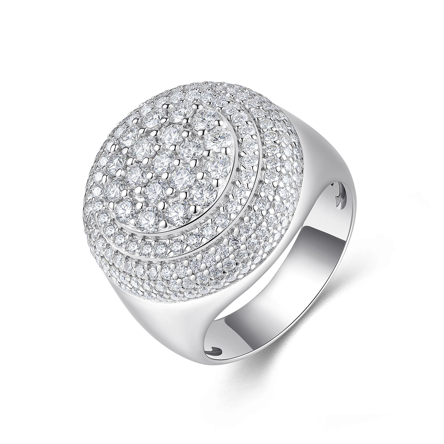 Men's Luxury And Fashionable Light Luxury Jewelry Silver Ring S925 Silver-plated Platinum Set With Top-quality Moissanite - Zentrova Men's Luxury And Fashionable Light Luxury Jewelry Silver Ring S925 Silver-plated Platinum Set With Top-quality Moissanite - Zentrova