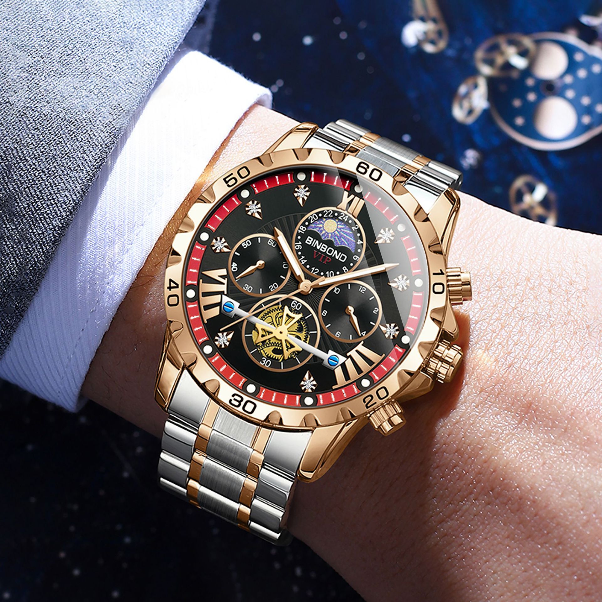 Men's Business Student Night Light Waterproof Flywheel Quartz Watch - Zentrova Men's Business Student Night Light Waterproof Flywheel Quartz Watch - Zentrova