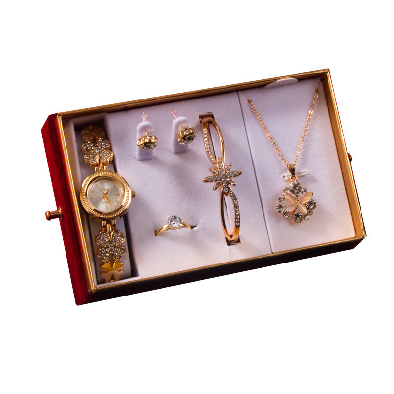 Goddess Festival With Hand Gift Set Watch Bracelet Necklace Ear Stud - Zentrova Goddess Festival With Hand Gift Set Watch Bracelet Necklace Ear Stud - Zentrova