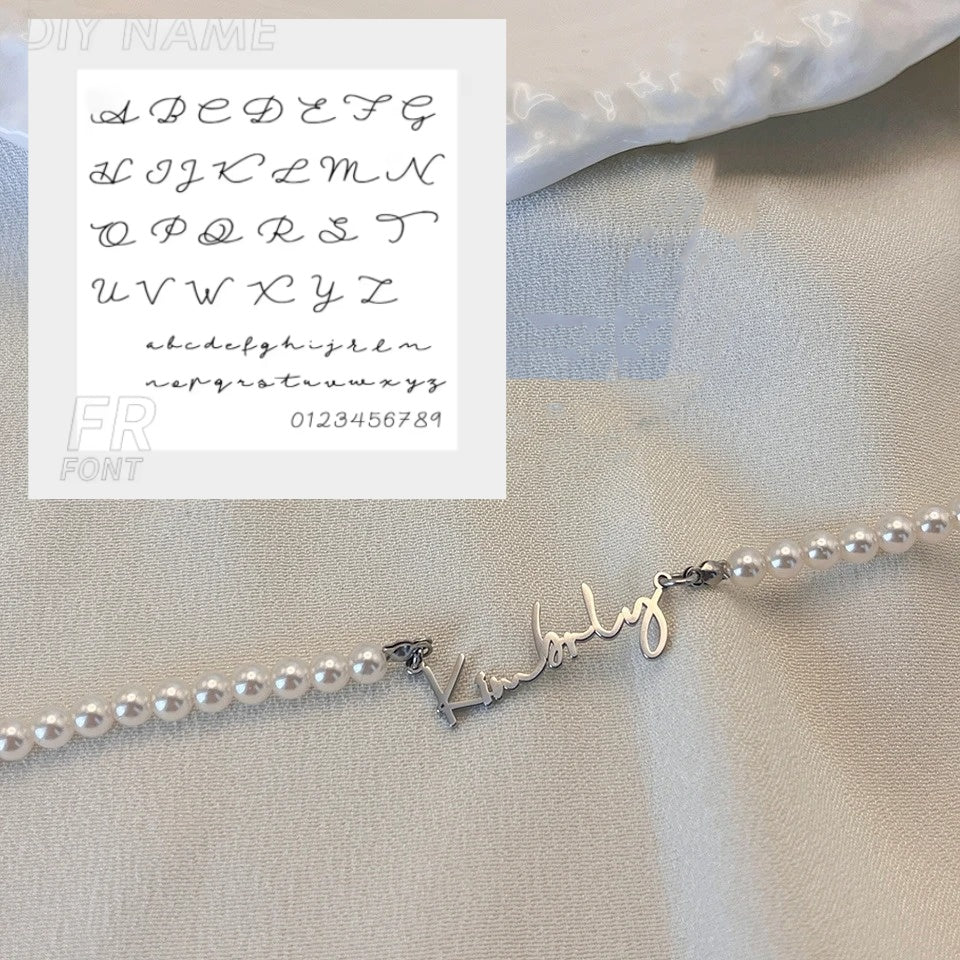 DIY Personalized English Name Design Titanium Steel Necklace - Zentrova