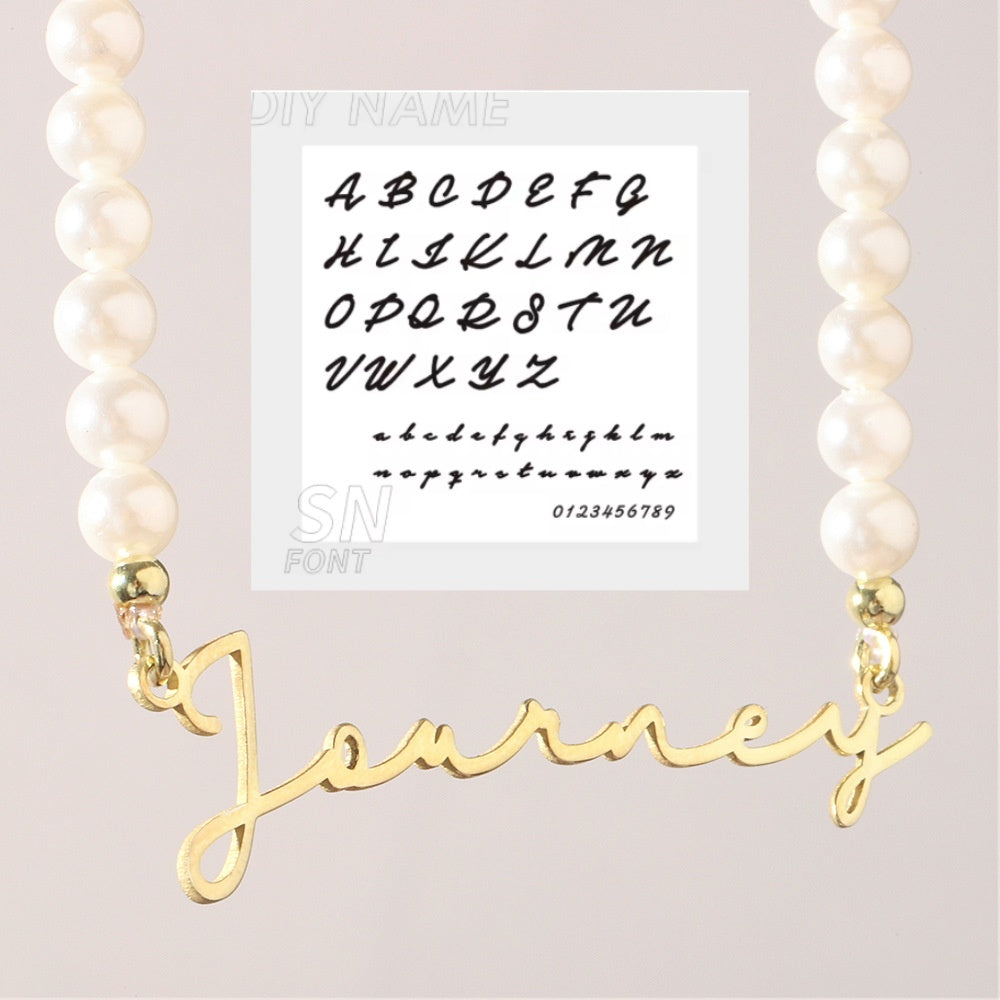 DIY Personalized English Name Design Titanium Steel Necklace - Zentrova