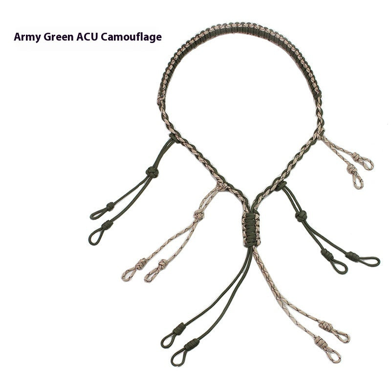 Outdoor Tactics Equipment Parachute Cord Collar Whistle Lanyard - Zentrova