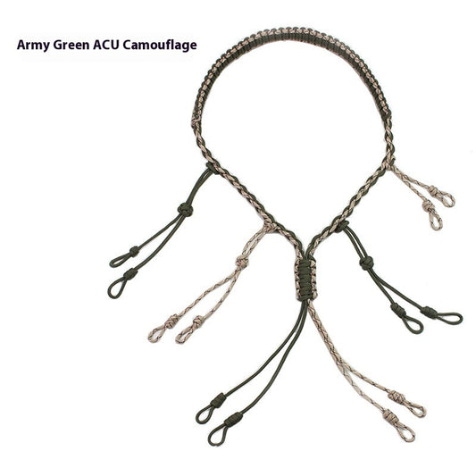 Outdoor Tactics Equipment Parachute Cord Collar Whistle Lanyard - Zentrova