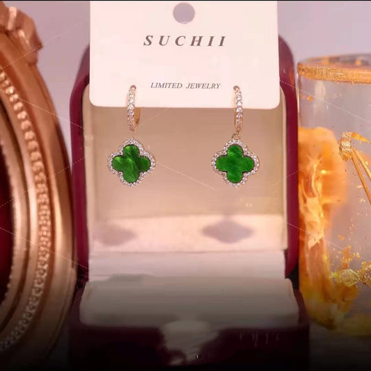 Women's Fashion Temperament Four-leaf Clover Earrings - Zentrova