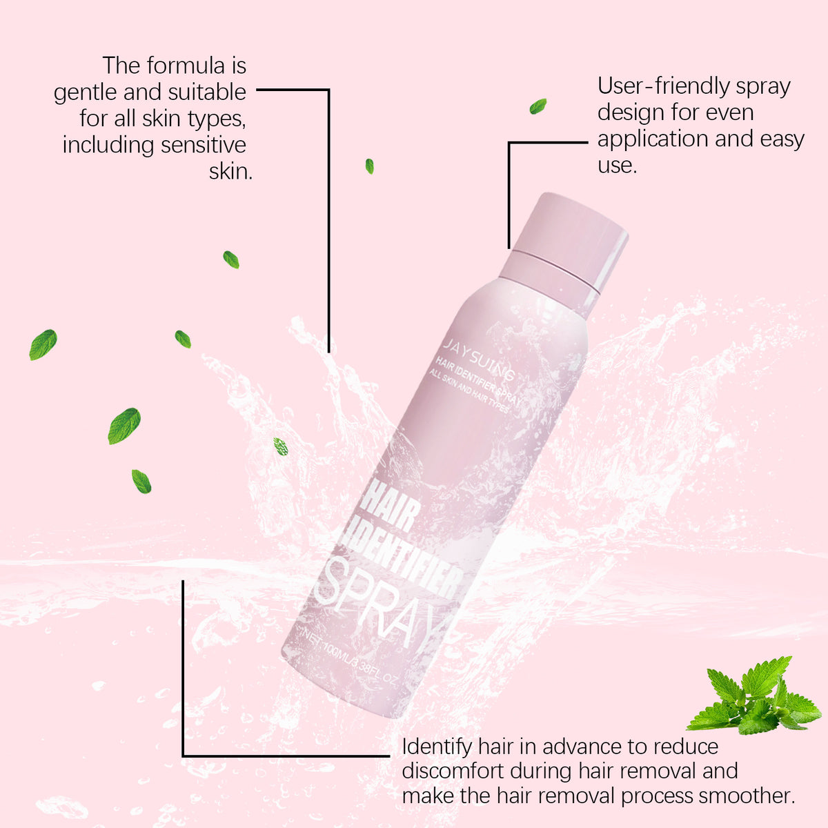 Hair Identifier Spray Set For Face Shaving Moisturizing Dermaplaner Spray For Face Shaving Skin Care - Zentrova
