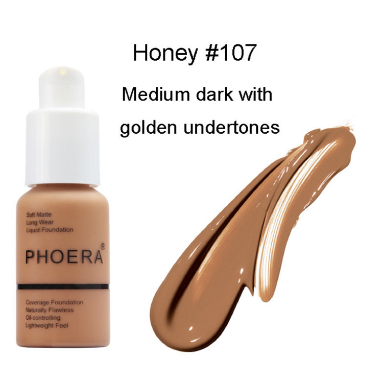 Explosive Press Type Oil Control Natural Color Matte Concealer Foundation Cream - Zentrova