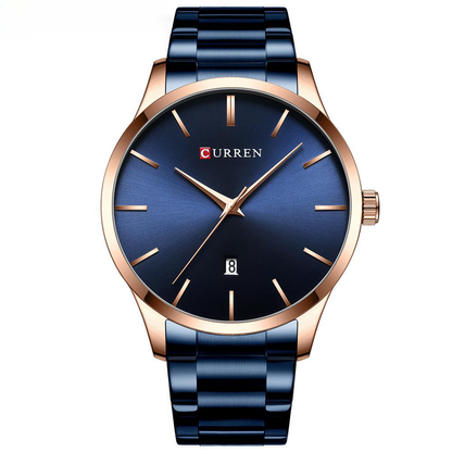 Men's Simple Large Dial Quartz Watch - Zentrova