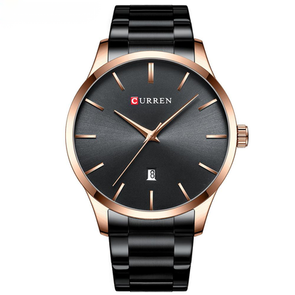 Men's Simple Large Dial Quartz Watch - Zentrova