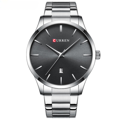 Men's Simple Large Dial Quartz Watch - Zentrova