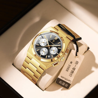 Mens Waterproof Multifunctional Luminous Ultra-thin Watch - Zentrova