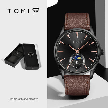 Korean-style Fashionable Round Watch For Men And Women, Simple And Casual - Zentrova