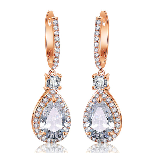 Bold Exaggerated Micro-pave Cubic Zirconia Earrings For Women - Zentrova