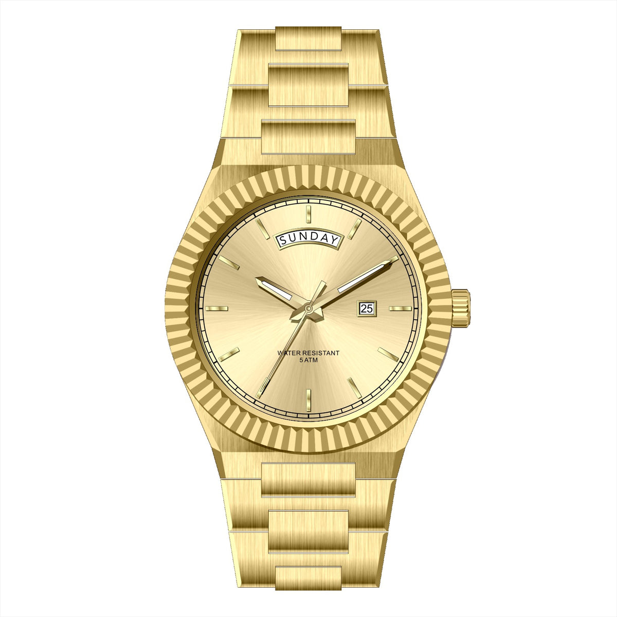 Business Gentleman's Log-Type Quartz Waterproof Steel Strap - Zentrova