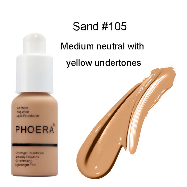 Explosive Press Type Oil Control Natural Color Matte Concealer Foundation Cream - Zentrova