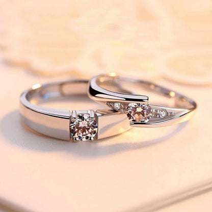 Korean Version Of Silver-plated Eternal Vows Couple Ring - Zentrova