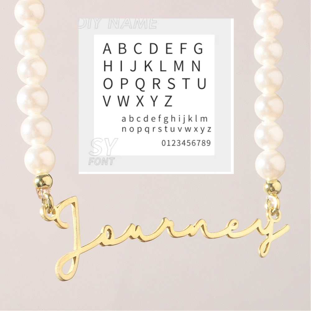 DIY Personalized English Name Design Titanium Steel Necklace - Zentrova
