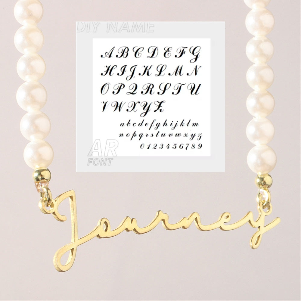 DIY Personalized English Name Design Titanium Steel Necklace - Zentrova