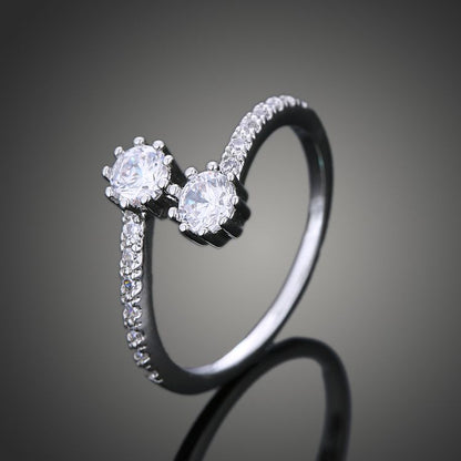 Foreign trade explosion hand ornament, European and American luxury, high-grade, zircon ring speed selling eBay wedding engagement ring - Zentrova