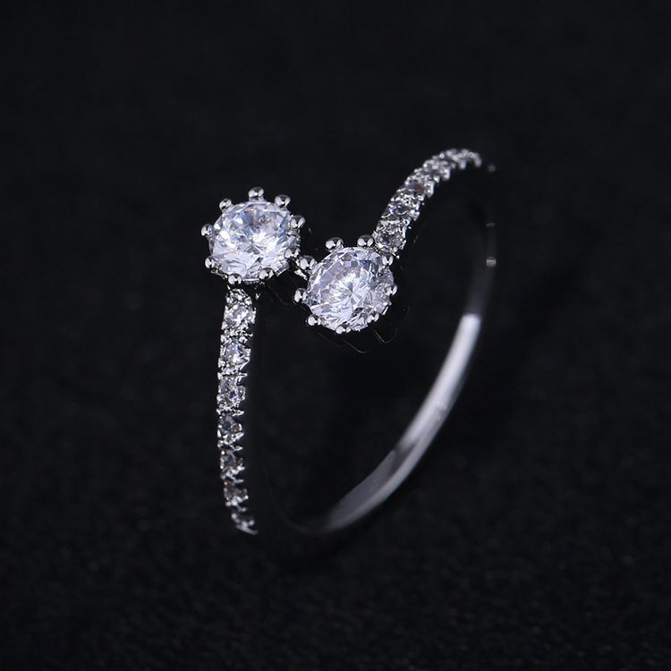 Foreign trade explosion hand ornament, European and American luxury, high-grade, zircon ring speed selling eBay wedding engagement ring - Zentrova