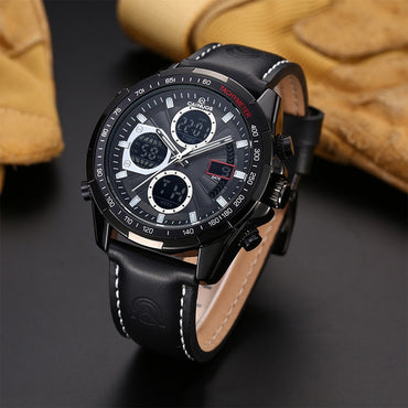 Waterproof Luminous Multifunctional Quartz Digital Watch - Zentrova - Alternative View