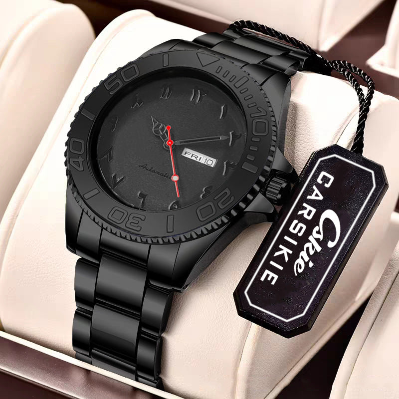 Luminous Mens Sports Mechanical Watch With Date Display And Water Resistance - Zentrova