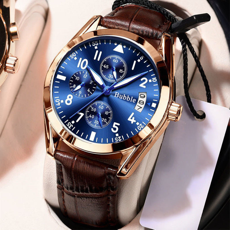 Fully Automatic Quartz Luminous Waterproof Digital Six-Hand Mens Watch - Zentrova