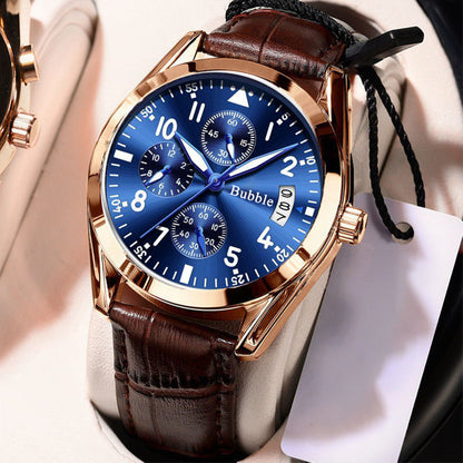 Fully Automatic Quartz Luminous Waterproof Digital Six-Hand Mens Watch - Zentrova