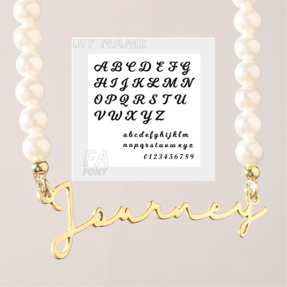 DIY Personalized English Name Design Titanium Steel Necklace - Zentrova