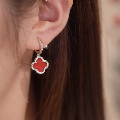 Women's Fashion Temperament Four-leaf Clover Earrings - Zentrova
