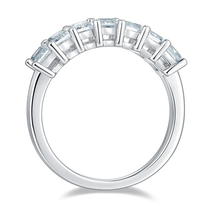 A Luxurious And Fashionable Light Luxury Jewelry Silver Ring Set With Top-quality Moissanite, S925 Silver Plated With Platinum - Zentrova