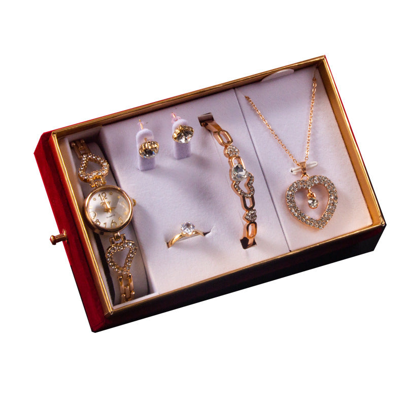 Goddess Festival With Hand Gift Set Watch Bracelet Necklace Ear Stud - Zentrova
