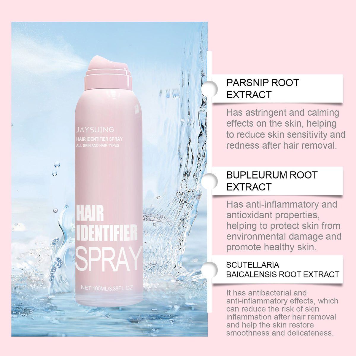 Hair Identifier Spray Set For Face Shaving Moisturizing Dermaplaner Spray For Face Shaving Skin Care - Zentrova