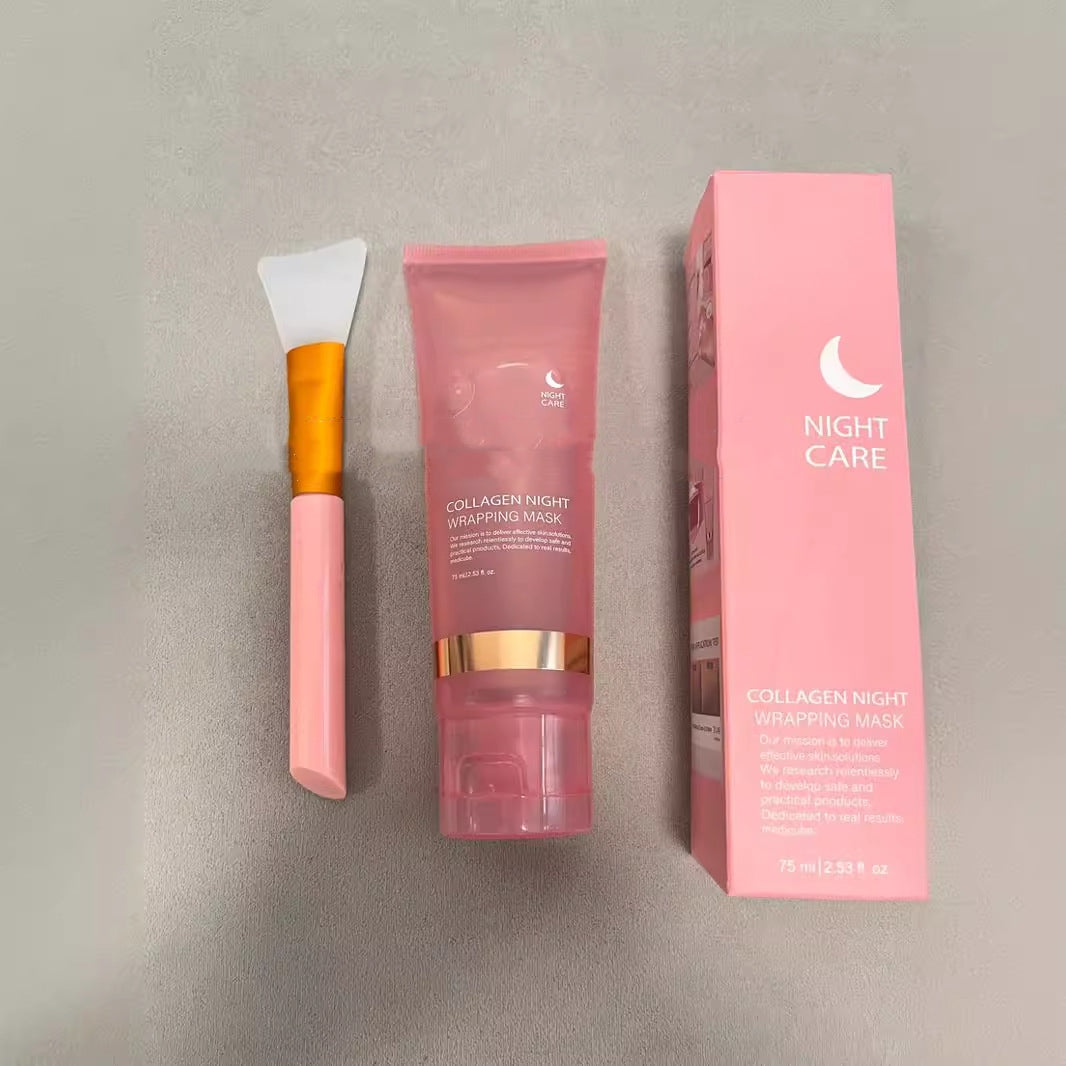 Face Night Mask Collagen Wrapping Mask Natural Ingredients Firming Elasticity & Hydration Anti-wrinkle For Skin Care - Zentrova