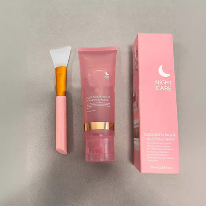 Face Night Mask Collagen Wrapping Mask Natural Ingredients Firming Elasticity & Hydration Anti-wrinkle For Skin Care - Zentrova