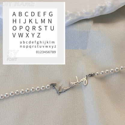 DIY Personalized English Name Design Titanium Steel Necklace - Zentrova
