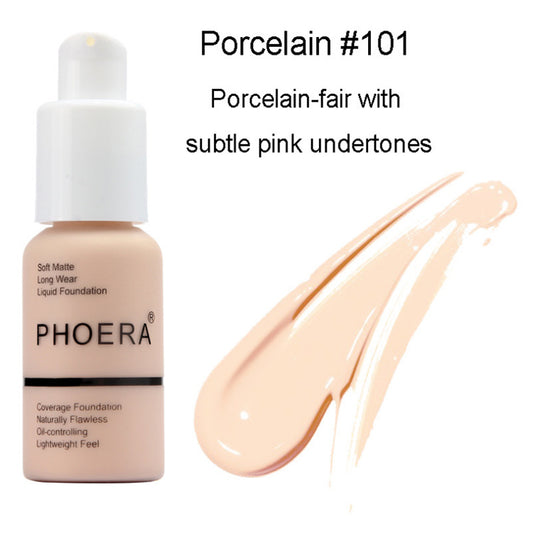 Explosive Press Type Oil Control Natural Color Matte Concealer Foundation Cream - Zentrova