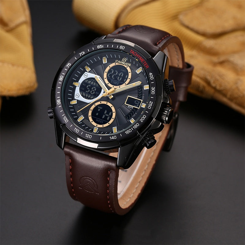 Waterproof Luminous Multifunctional Quartz Digital Watch - Zentrova