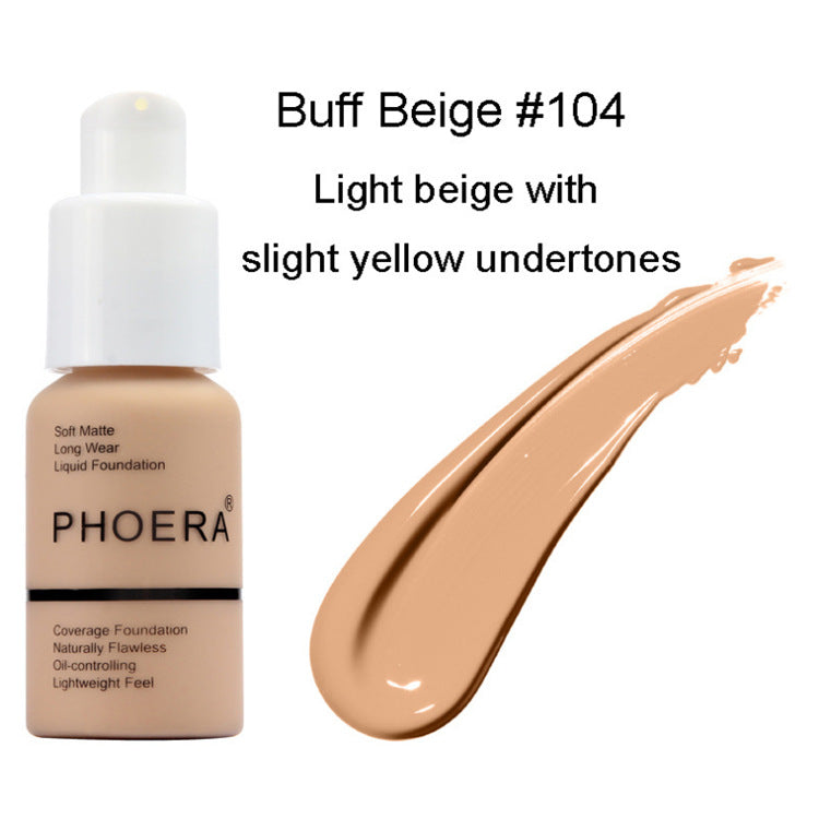 Explosive Press Type Oil Control Natural Color Matte Concealer Foundation Cream - Zentrova