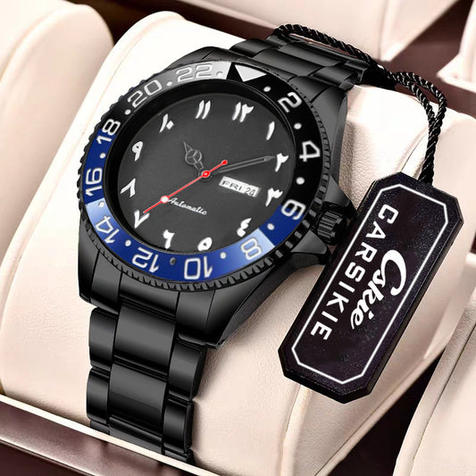 Luminous Mens Sports Mechanical Watch With Date Display And Water Resistance - Zentrova