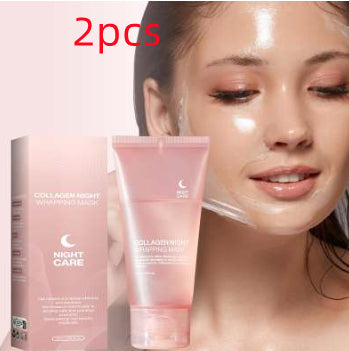 Face Night Mask Collagen Wrapping Mask Natural Ingredients Firming Elasticity & Hydration Anti-wrinkle For Skin Care - Zentrova