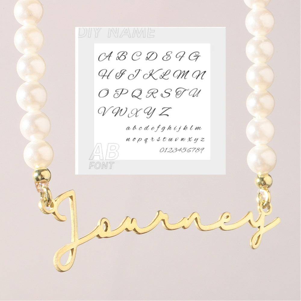 DIY Personalized English Name Design Titanium Steel Necklace - Zentrova
