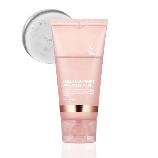 Face Night Mask Collagen Wrapping Mask Natural Ingredients Firming Elasticity & Hydration Anti-wrinkle For Skin Care - Zentrova