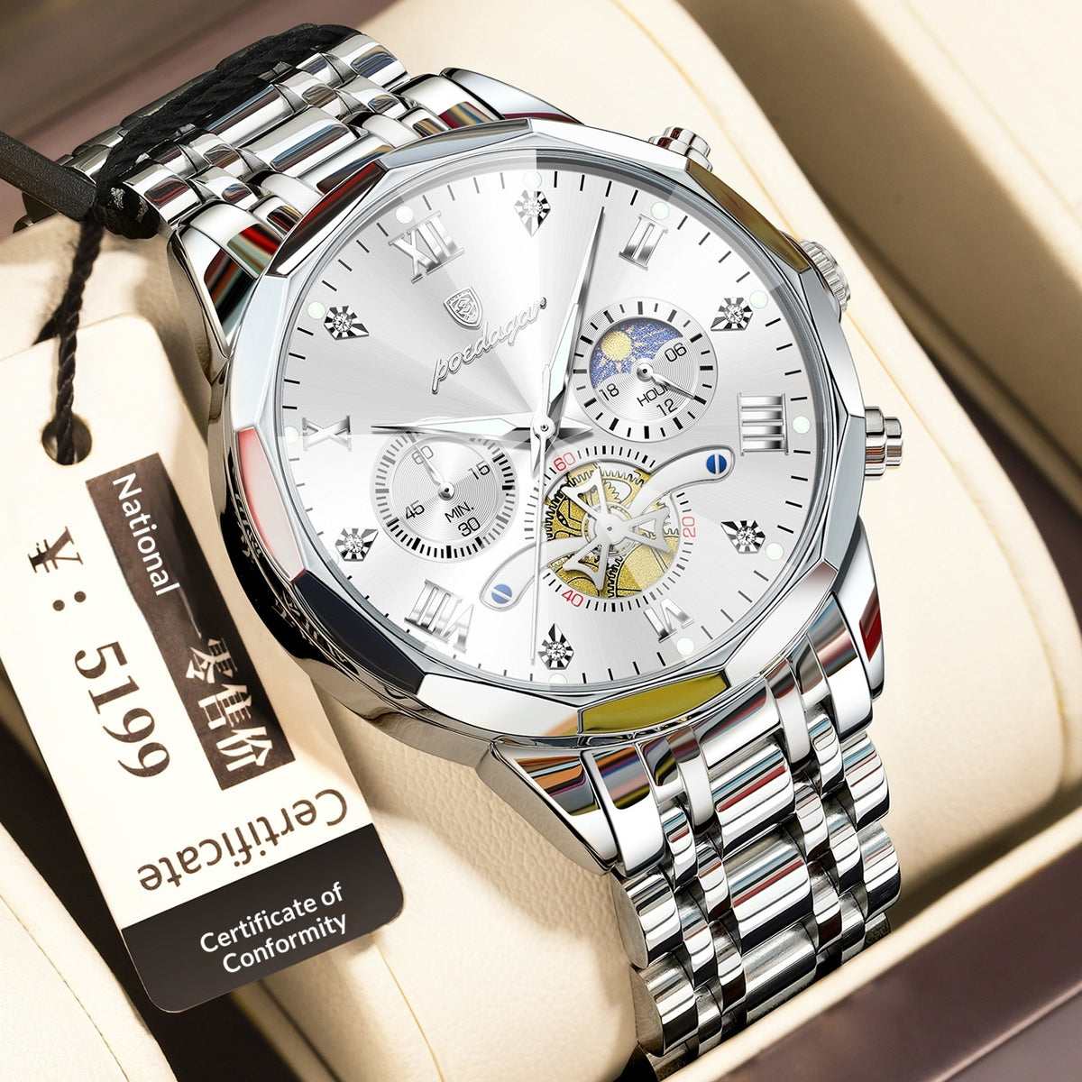 Waterproof Multifunctional Quartz Watch For Men - Zentrova
